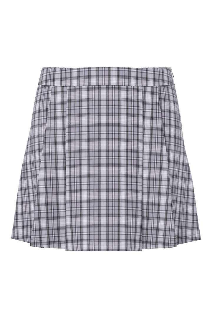 Pieces - Pcjackie Short Skirt Fsy - 4889754 Concrete Grey White- Black -Light Grey