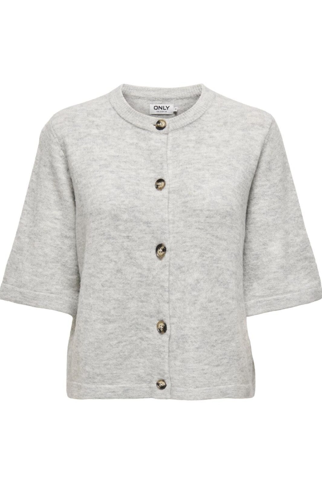 Only - Onlcamilla S/S Cardigan Knt - 4758829 Light Grey Melange Cardigans 