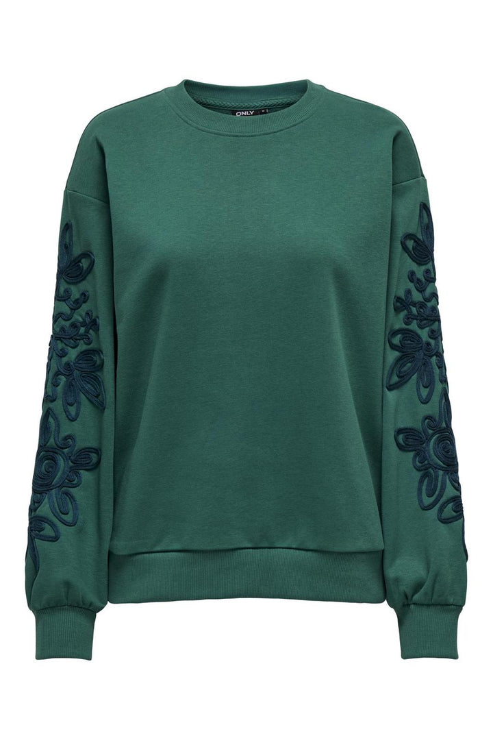 Only - Onljanis L/S O-Neck Swt - 4608007 Bayberry Henna Flower