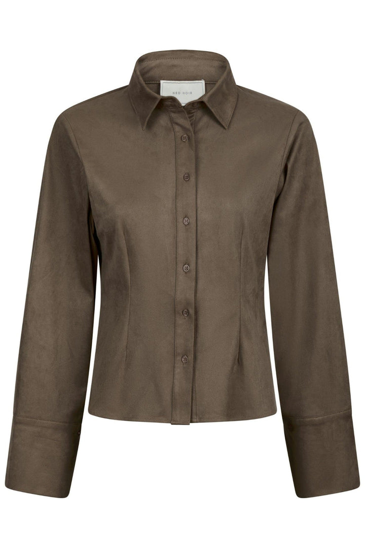 Neo Noir - Rosa Faux Suede Shirt 164475 - 676 - Dark Brown