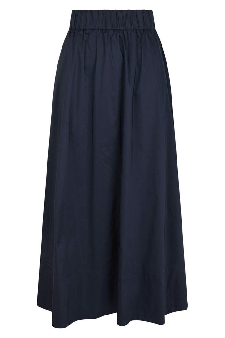 Forudbestilling - Neo Noir - Yara Long Poplin Skirt 163076 - 141 - Navy