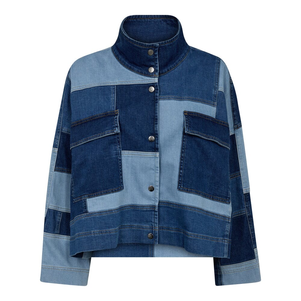 Forudbestilling - Co´Couture - Patchcc Denim Box Jacket 30268 - 552 Denim Blue Jakker 