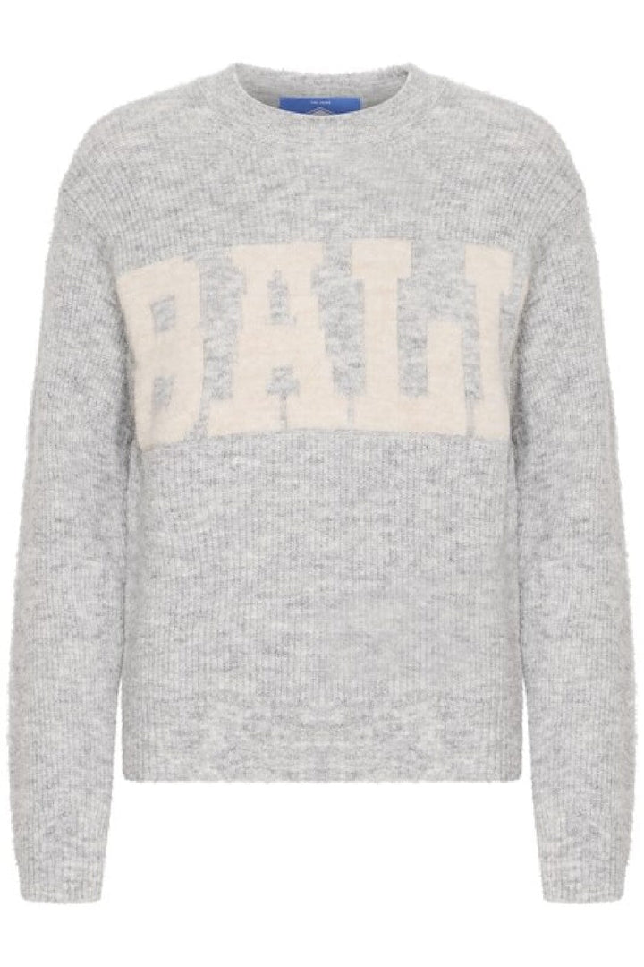 Ball - Bastacy Pullover 50405019 - 204054 - Medium Grey Melange Strikbluser 