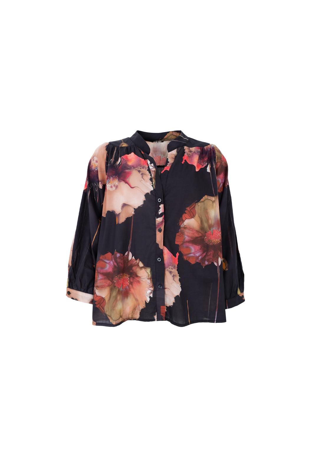 Black Colour - Bcceline Blouse 40732 - Black Flower