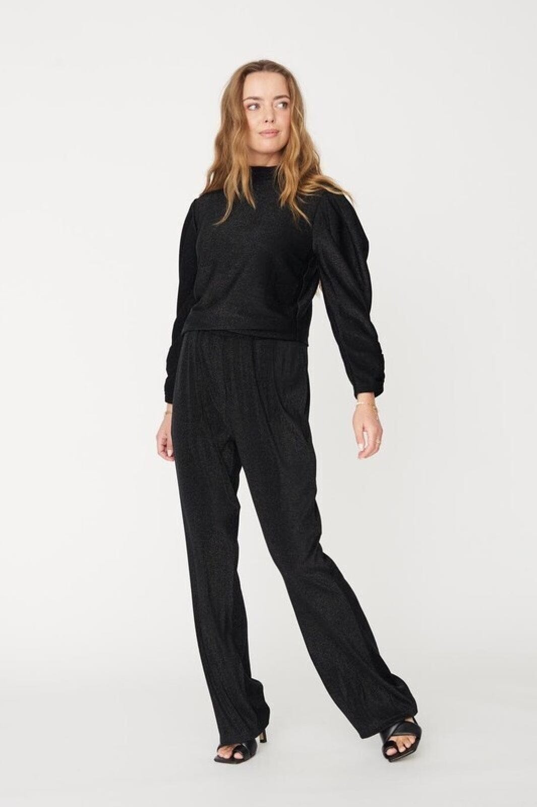 A-View - Eva Pants - 999 Black Bukser 