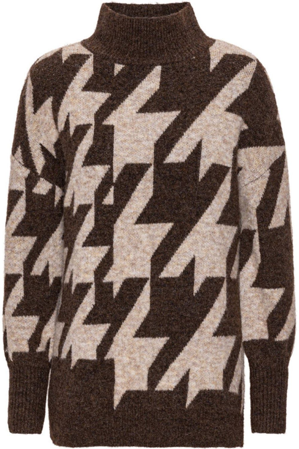 A-VIEW - Hounds Knit Pullover - 156 Brown/Sand Strikbluser 