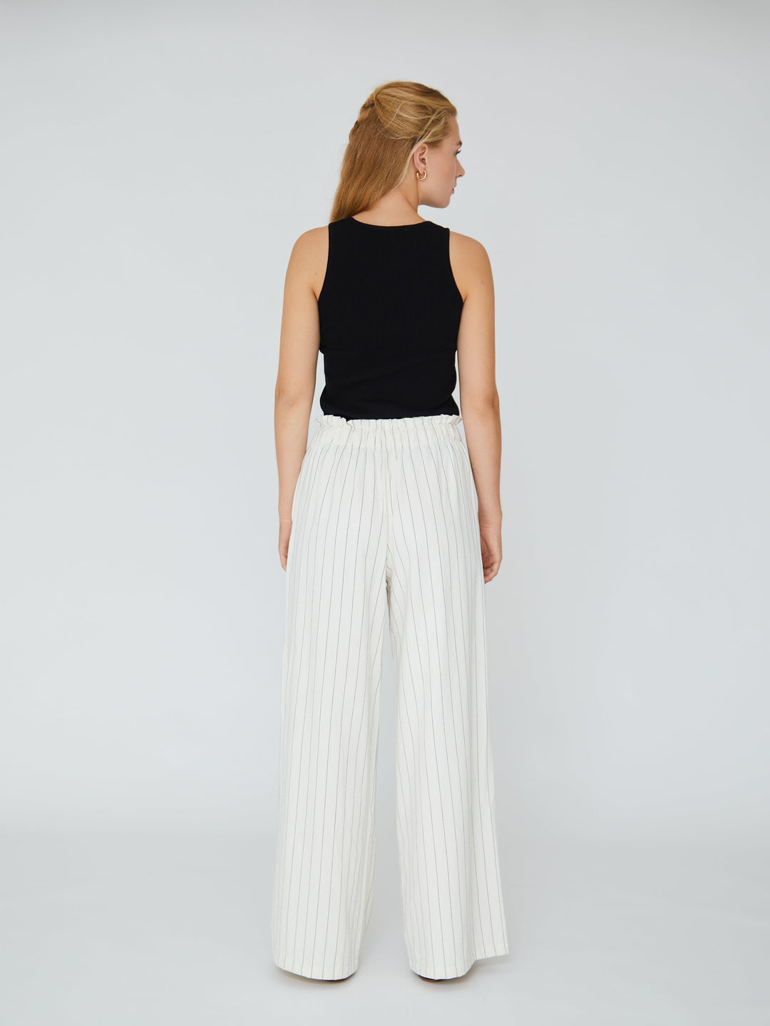 A-VIEW - Lerke Stripe Pants - 005 Off White Bukser 