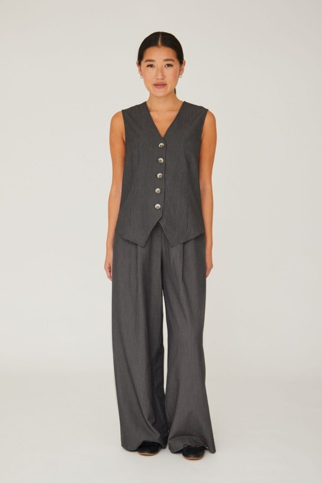 A-View - Madison Pants - 283 Dark Grey Bukser 