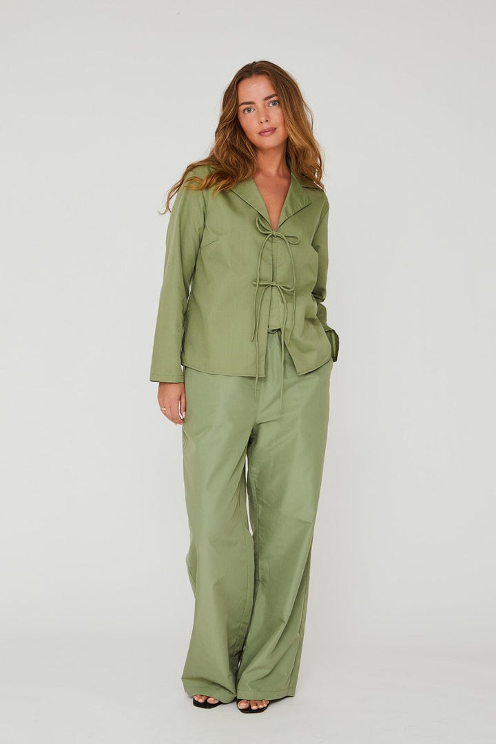 A-VIEW - Marley Blouse - 859 Dusty Green Bluser 