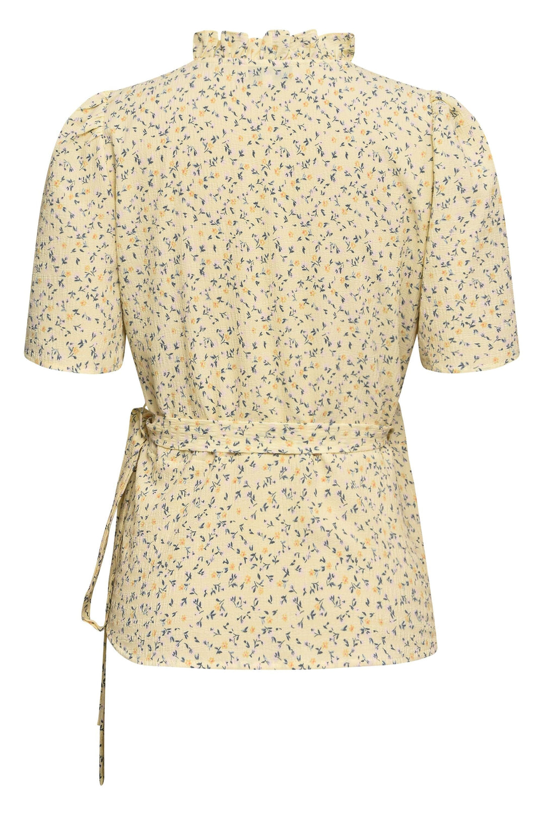 A-View - Peony Wrap Blouse - 079 Light Yellow Bluser 