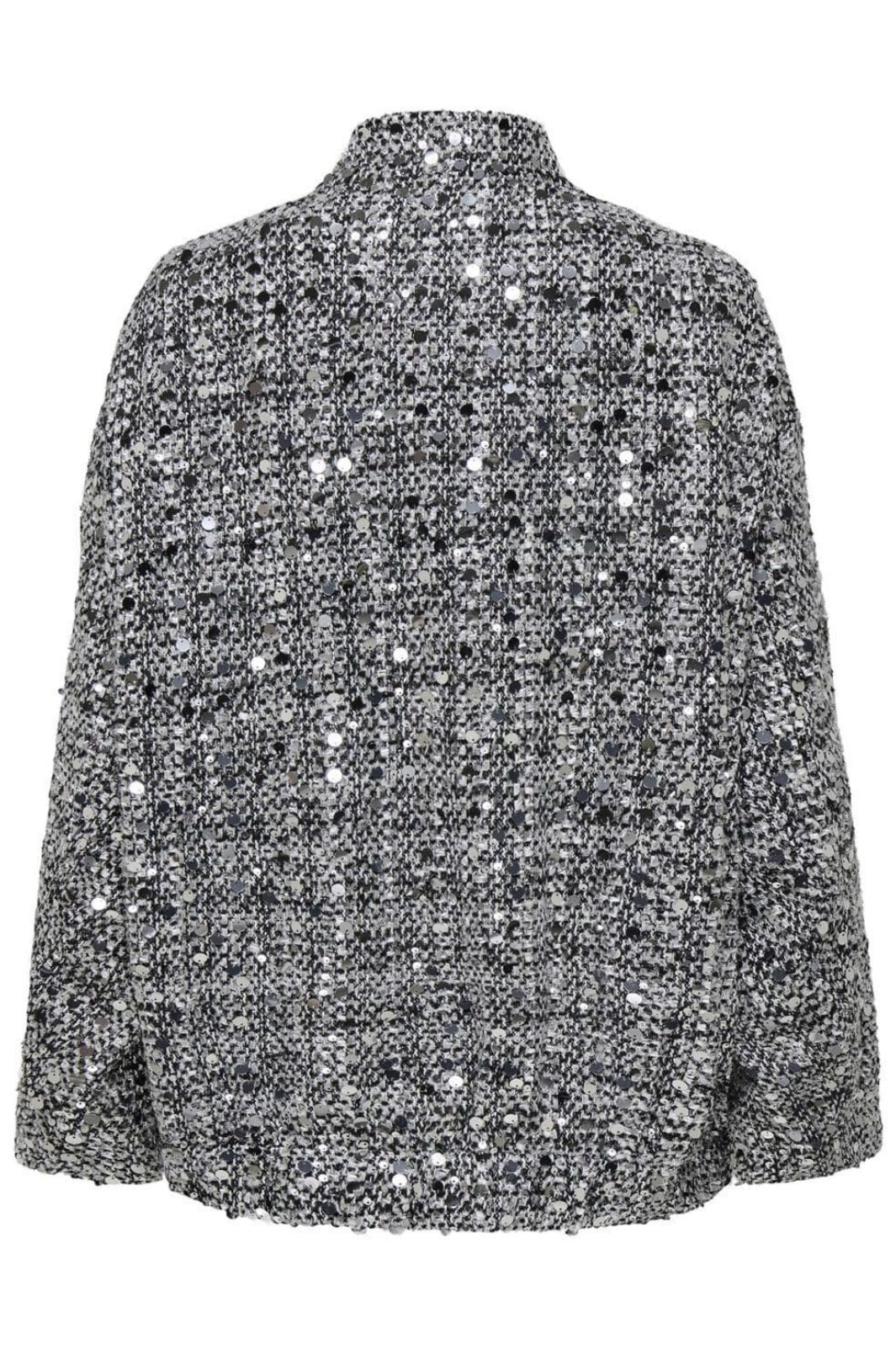 Only - Onlquinn Life L/S Sequin Bomber - 4814359 Silver Sequins