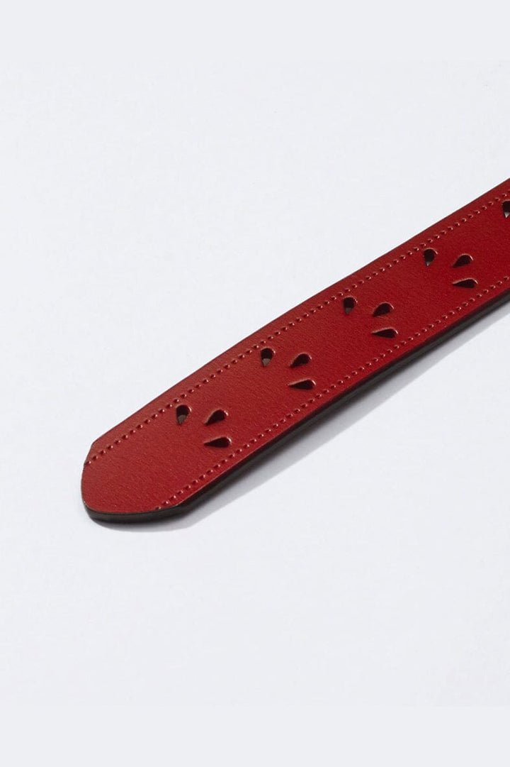 Anobel Copenhagen - Womens Belt Flower Pattern CF-9003 - Red Bælter 