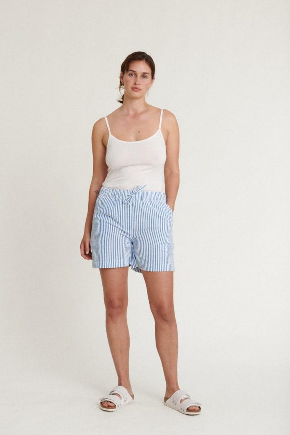 Basic Apparel - Harriet Shorts Gots - 566 Limoges/Bright White Shorts 