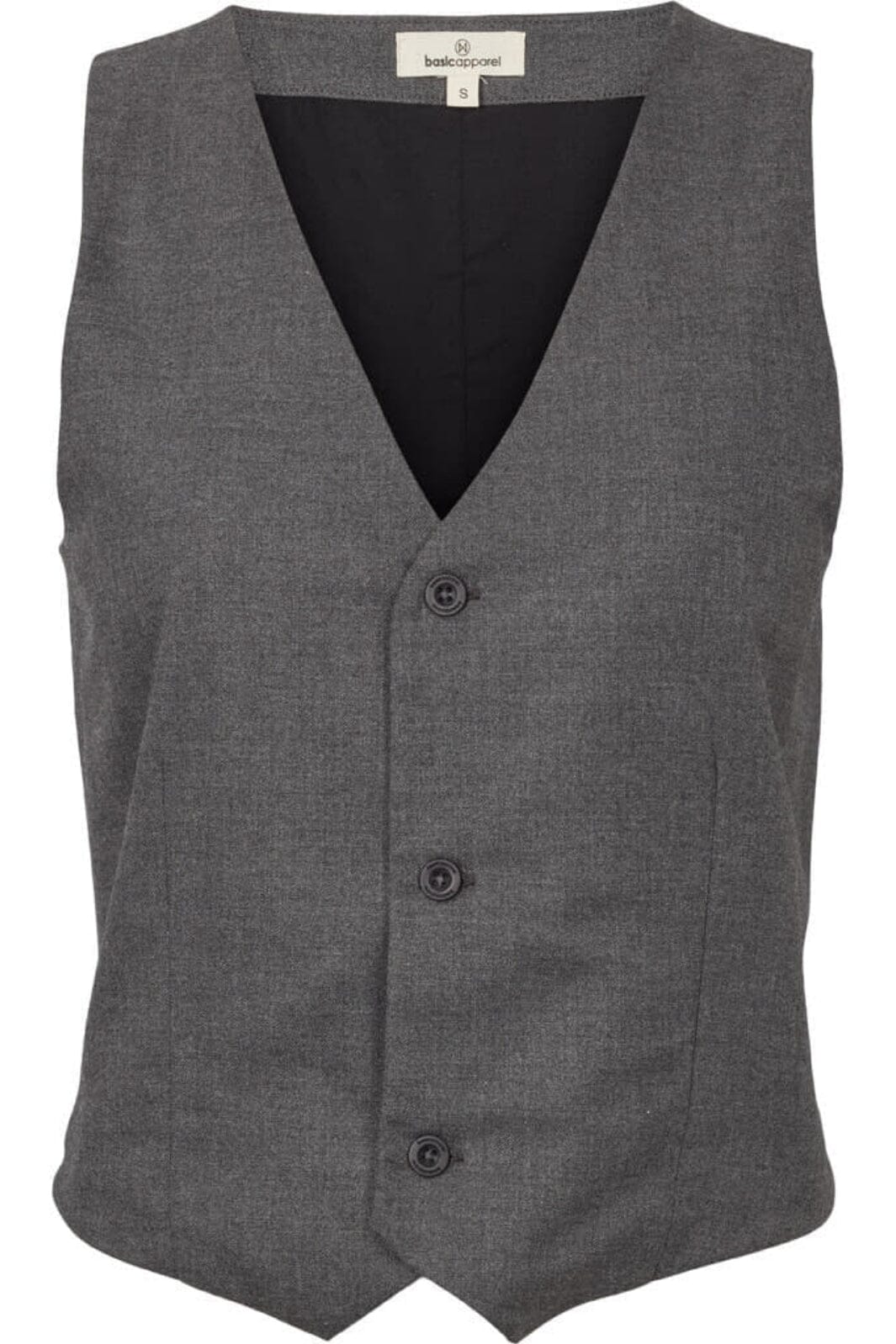 Basic Apparel - Marjorie Vest - 393 Dark Grey Mel. Veste 