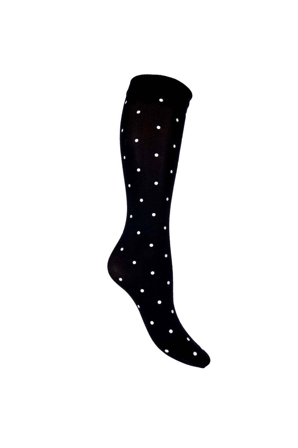 Black Colour - Bcaura Knee High Socks - Dots Black Strømper 