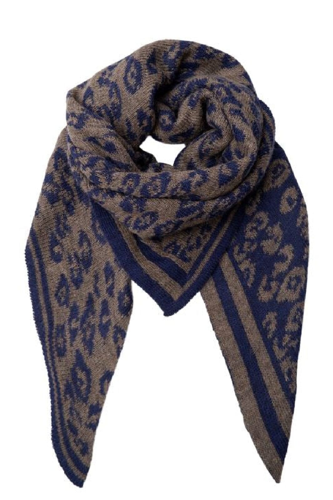 Black Colour - Bcbex Leo Scarf - Taupe/Navy Tørklæder 