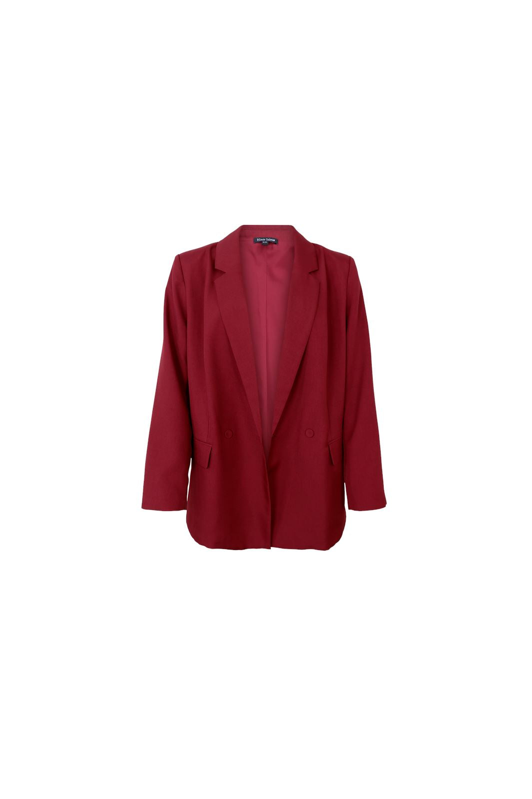 Black Colour - Bczarra Oversize Blazer - Wine