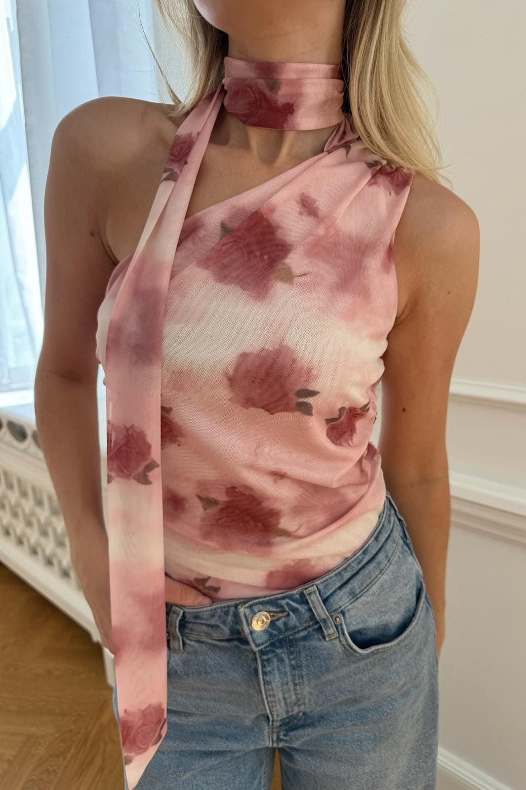 BYIC - Ellieic Mesh Top - rp Rose Print