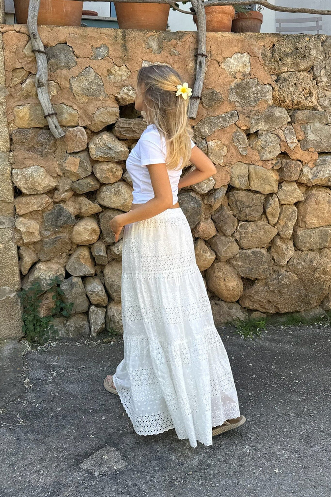 BYIC - Sofiaic Long Skirt - wl White Lace Nederdele 