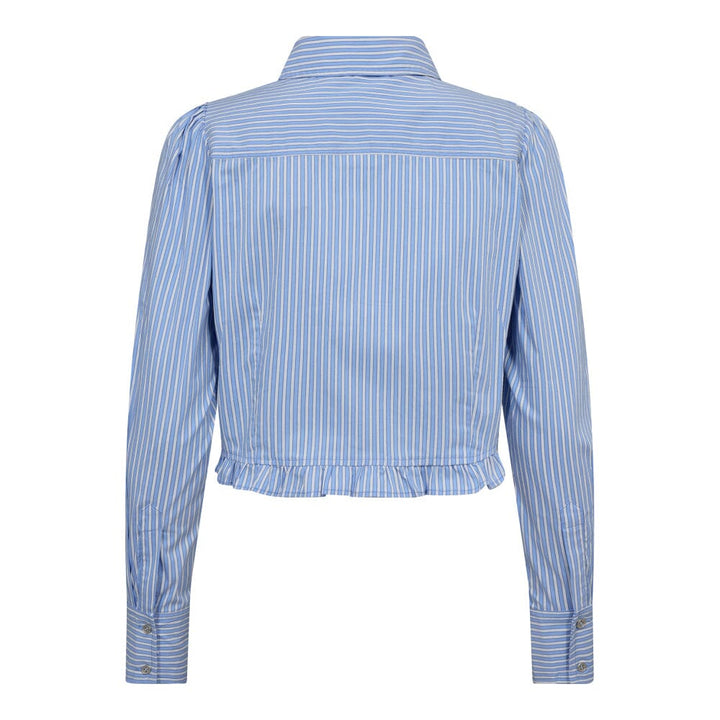 Co´couture - Addiecc Stripe Frill Shirt 35545 - 23 Pale Blue Skjorter 