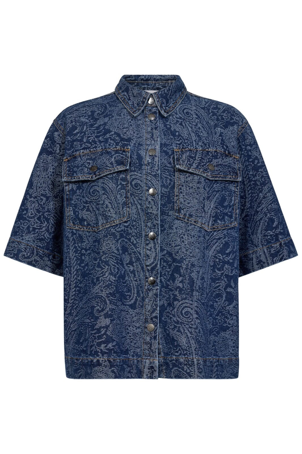 Co´Couture - Deancc Denim Ss Shirt 35781 - 552 - Denim Blue