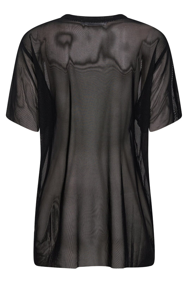 Co´Couture - Meshcc Oversize Tee 33129 - 96 - Black