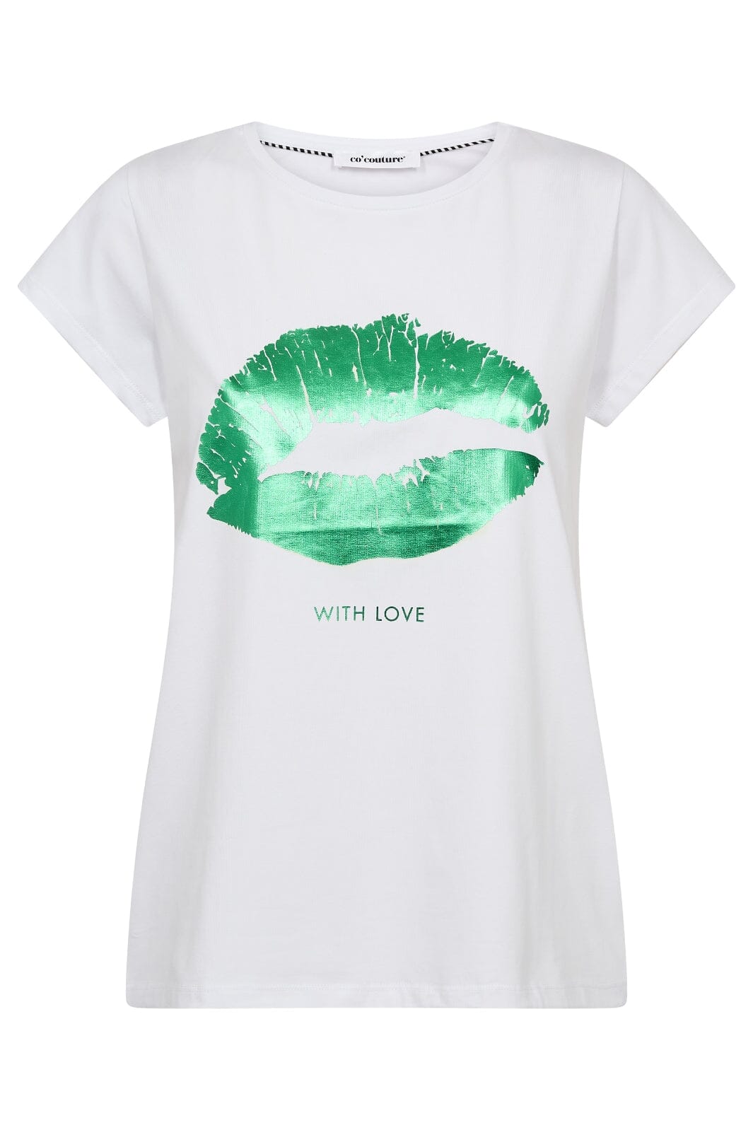 Co´couture - The Kisscc Tee 33100 - 40034 Whitegreen T-shirts 