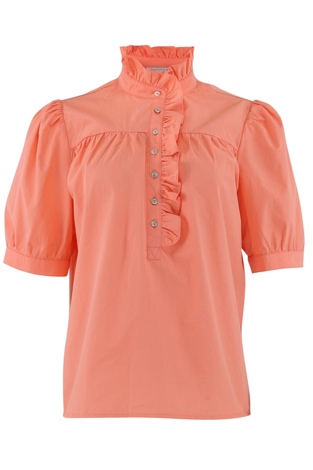 Continue - Ariana Ss Poplin - Coral Bluser 