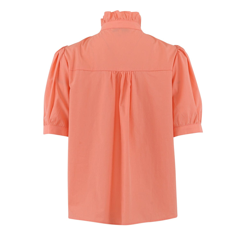 Continue - Ariana Ss Poplin - Coral Bluser 