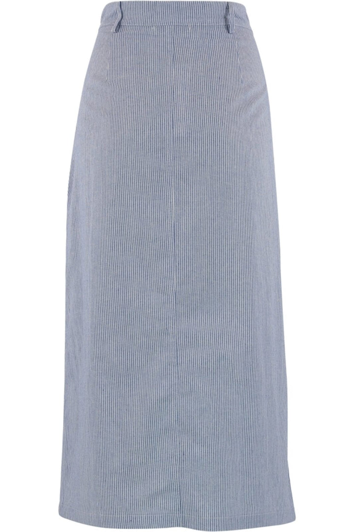 Continue - Ava Stripe Skirt - 026 Blue/White Nederdele 