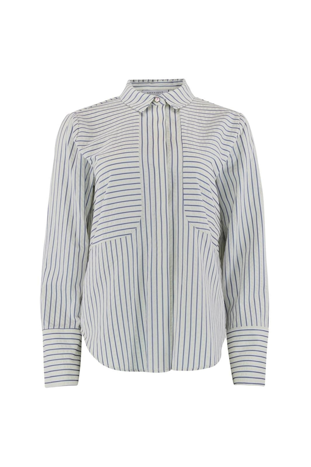 Continue - Selma New Stripe - Offwhite W Blue Stripe