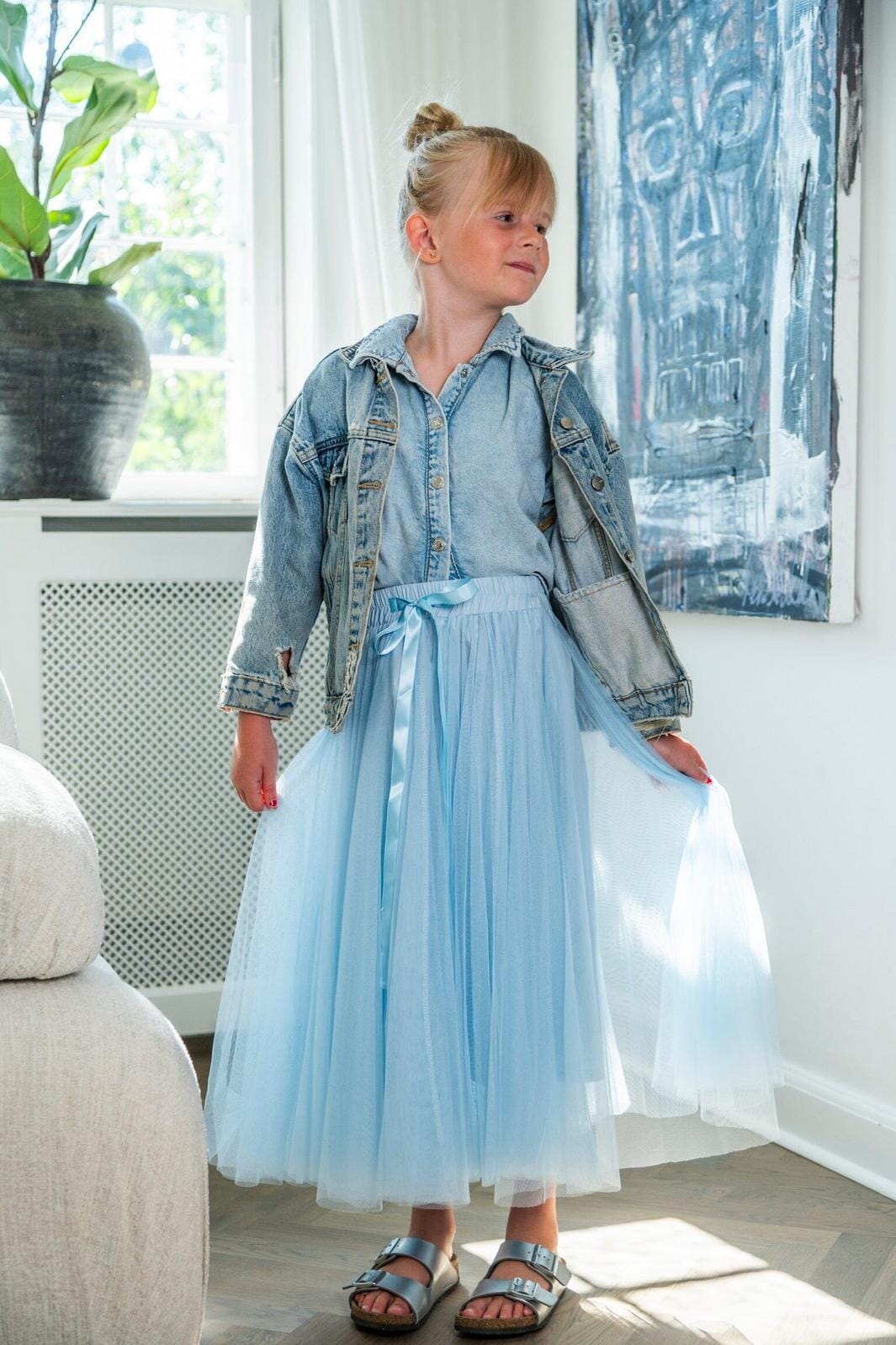 EMM Copenhagen - Kids Daisy Skirt - Blue Nederdele 