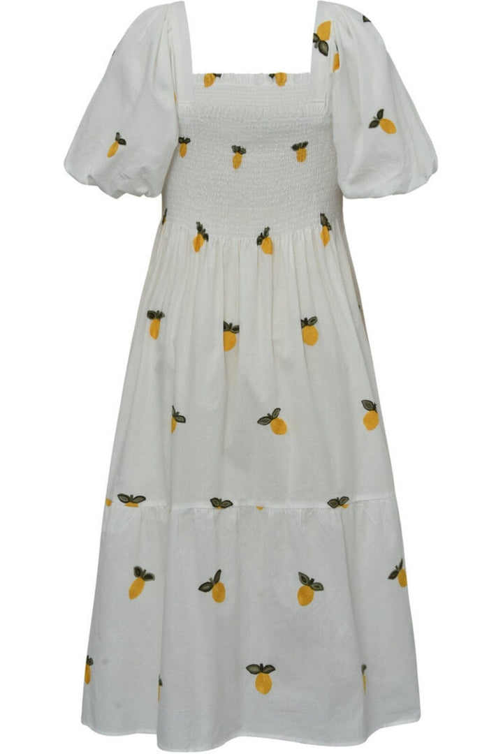 A-View - Cheri Fruit Dress - 200 White/Yellow