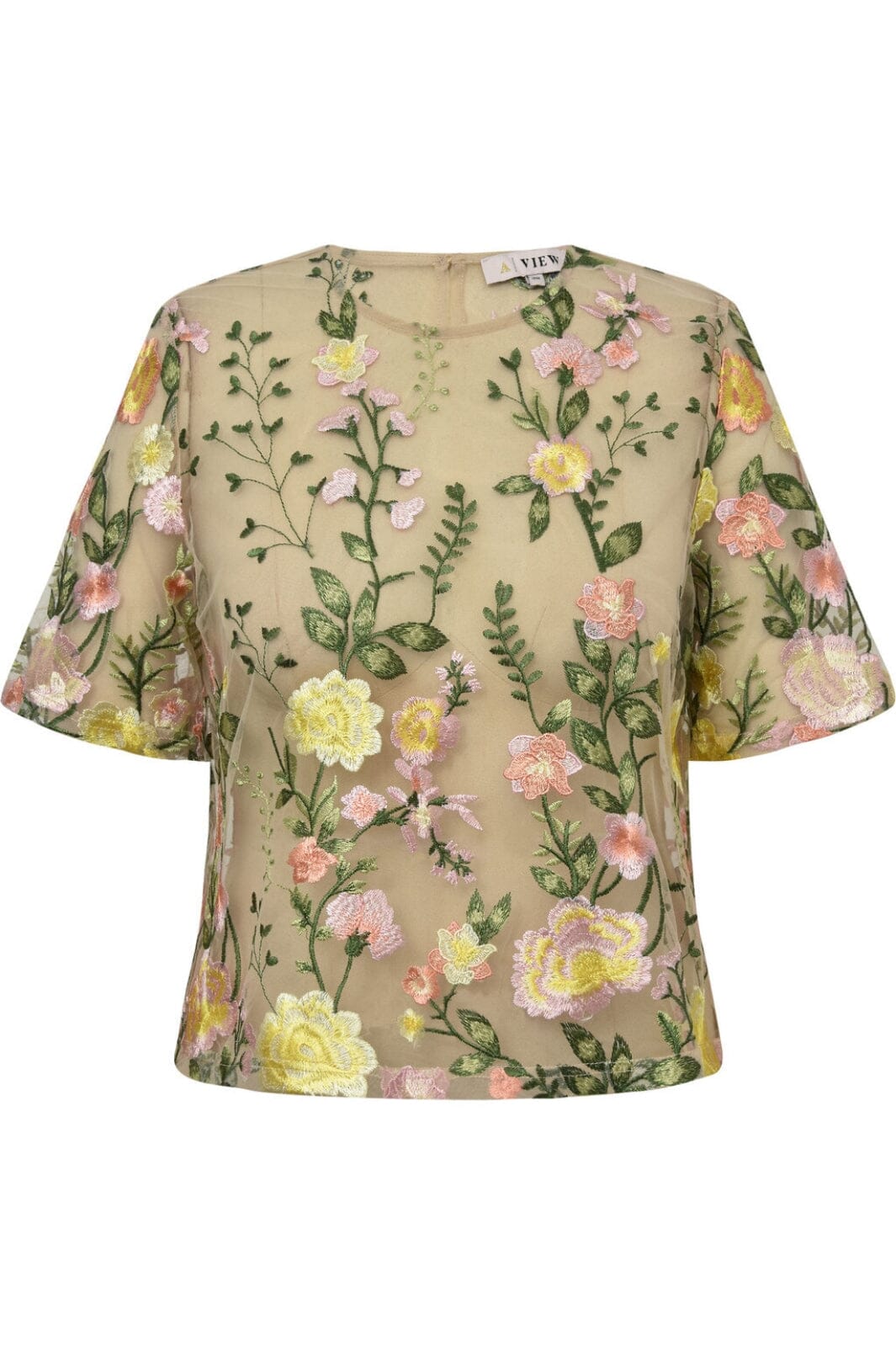 A-View - Fuschia Blouse - 201 Sand/Yellow