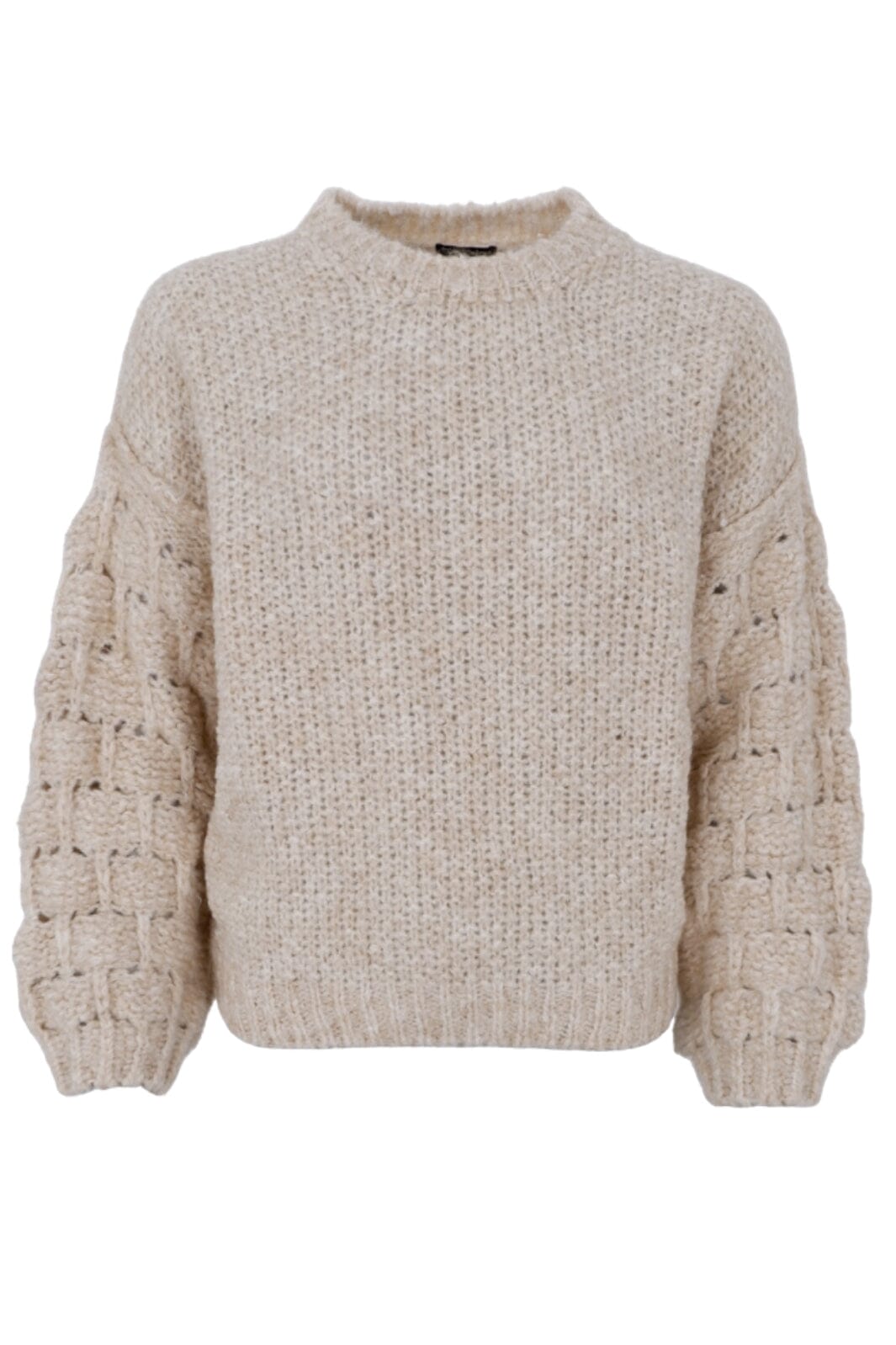 Forudbestilling - Black Colour - Bcaurora Knit 1186 - Wheat Strikbluser 