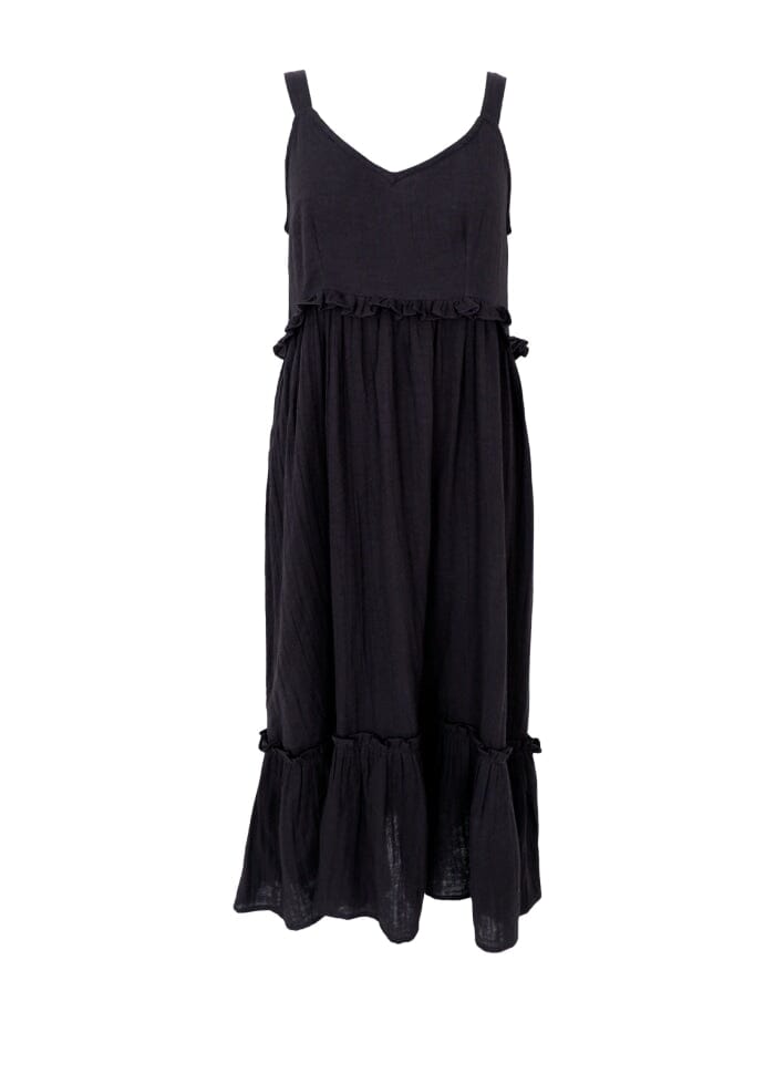 Forudbestilling - Black Colour - Bcbali Strap Dress - Black Kjoler 