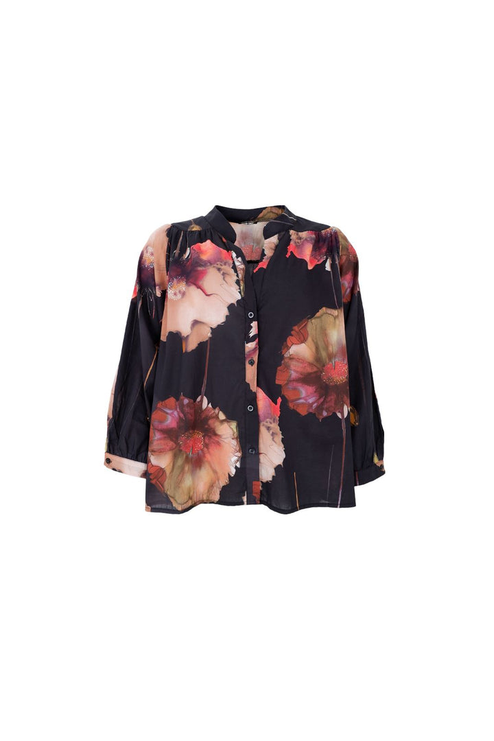 Black Colour - Bcceline Blouse 40732 - Black Flower