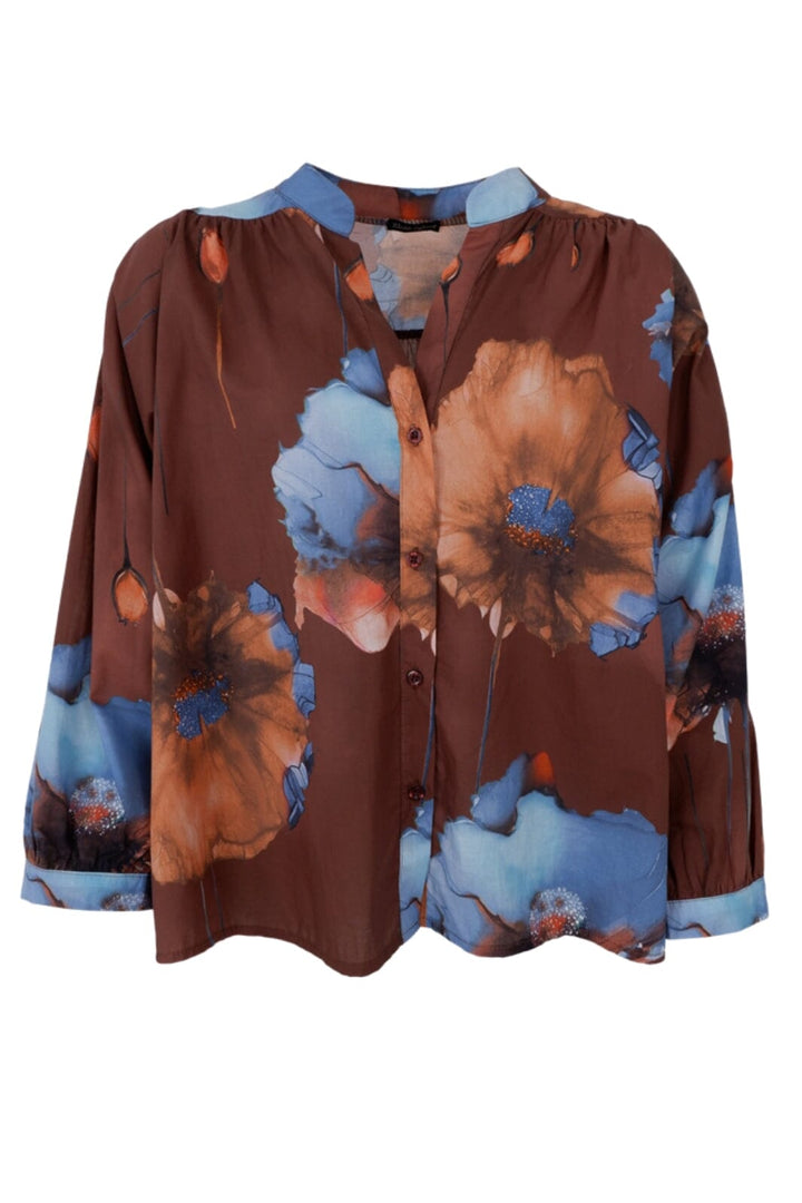 Forudbestilling - Black Colour - Bcceline Blouse 40732 - Coffee Flower Bluser 