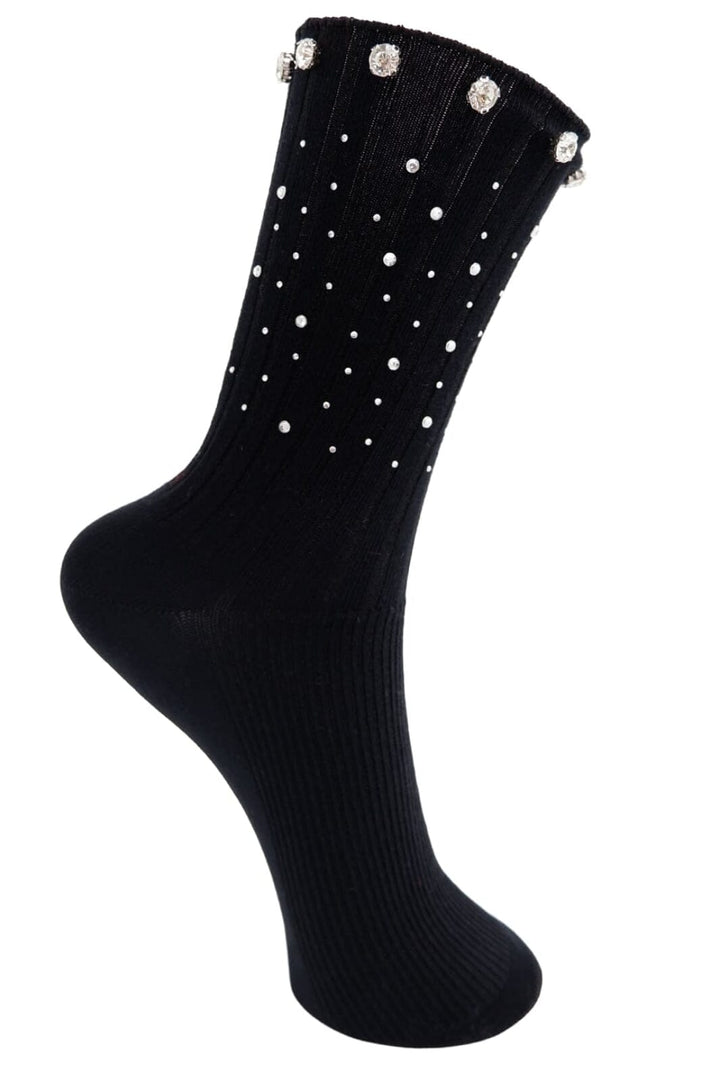 Black Colour - Bcdiamond Sock 4318 - Black