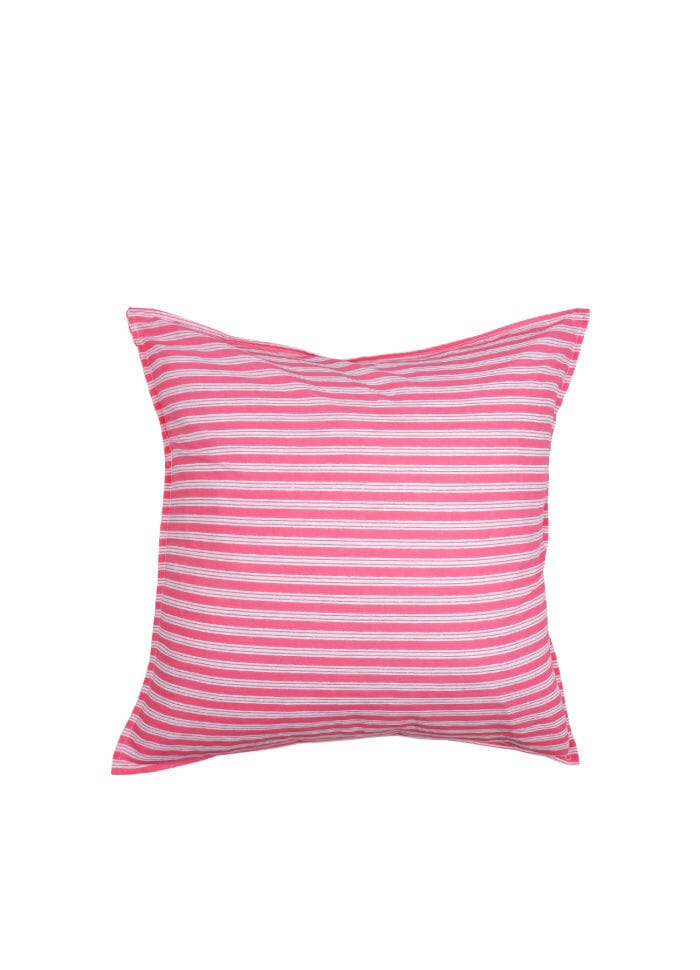 Forudbestilling - Black Colour - Bcflora Cushion Cover - Pink Stripe Pudebetræk 