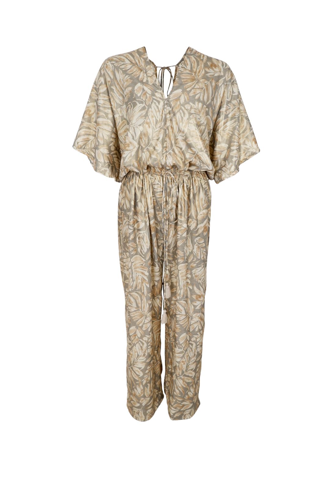 Black Colour - Bcluna Double V-Neck Jumpsuit - Golden Sand