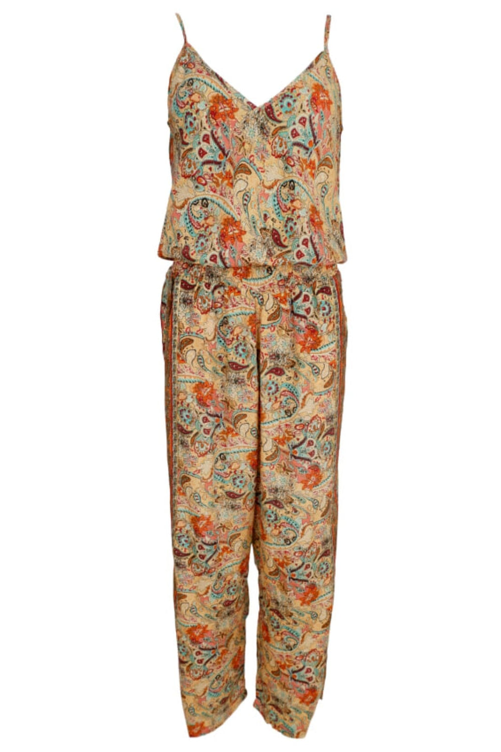 Forudbestilling - Black Colour - Bcluna Ella Jumpsuit - Botanical Peach Bukser 