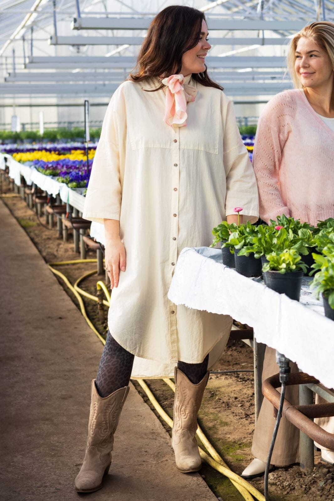 Forudbestilling - Black Colour - Bclynette Shirt Dress - Off White Kjoler 