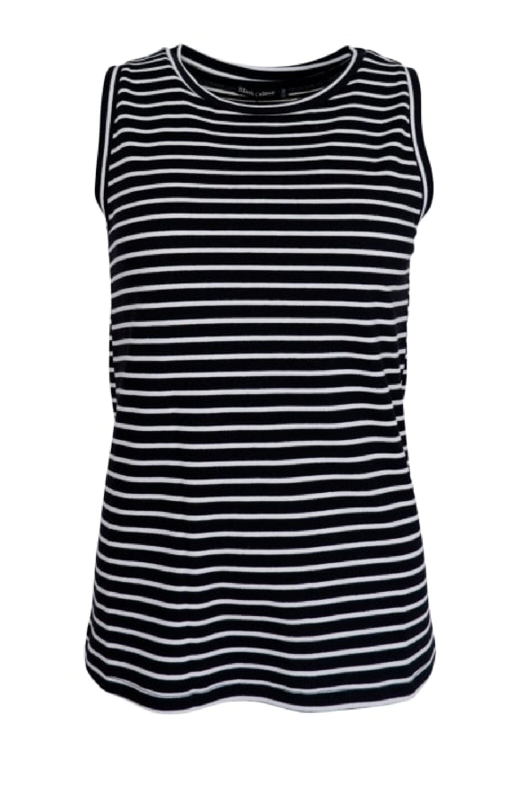 Forudbestilling - Black Colour - Bcsailor Striped Tank Top - Deep Black Toppe 