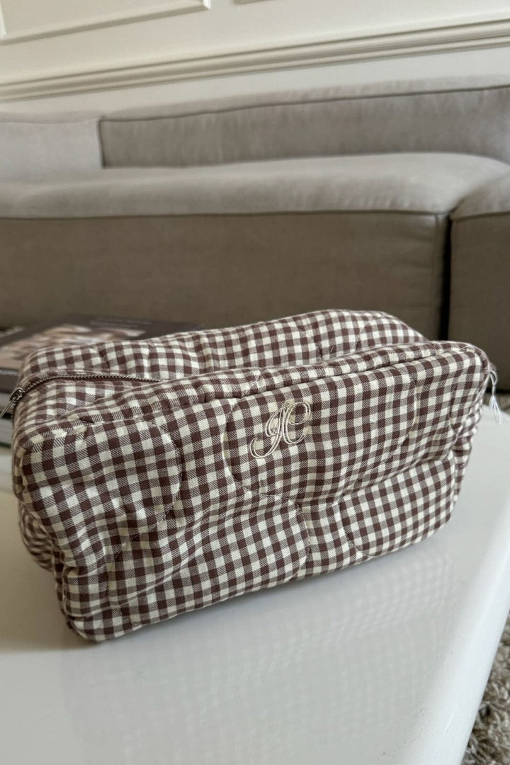 BYIC - Emilieic Cosmetic Bag A23746 - Beigec - Beige Checks