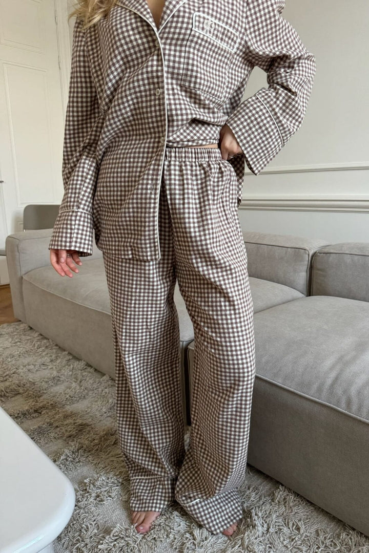 BYIC - Najaic Pants A23586 - Beigec - Beige Checks