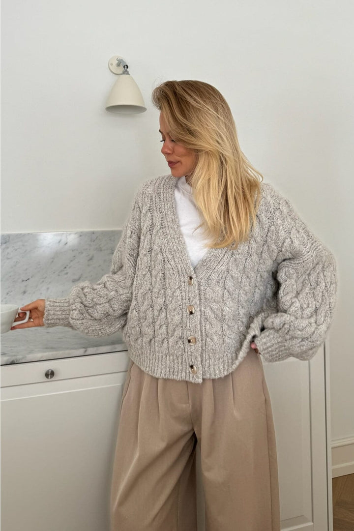 Forudbestilling - BYIC - Siggaic Cardigan - lgreige Light Greige Cardigans 