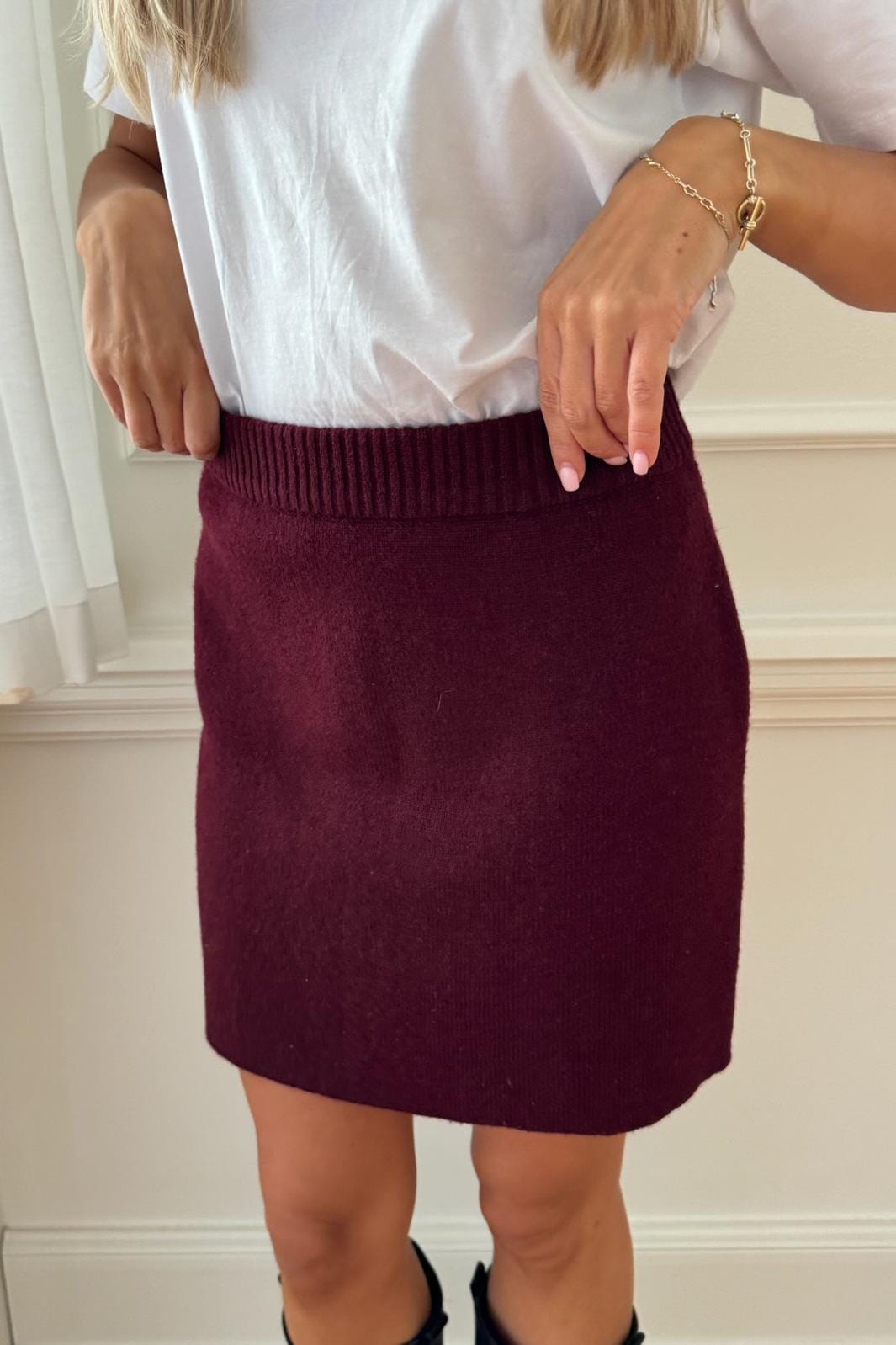 BYIC - Sofieic Knit Skirt 1189 - Bordeaux Bordeaux