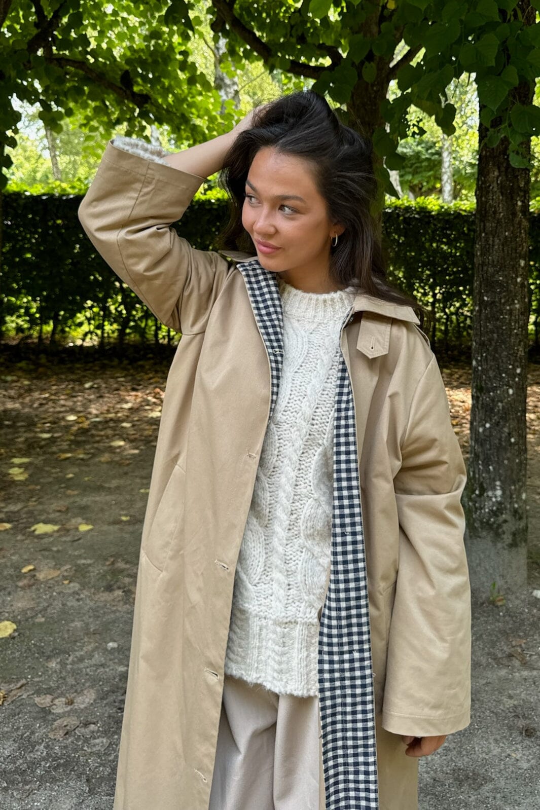 Forudbestilling - BYIC - Violaic Trenchcoat - bwc Beige W. Checks Frakker 