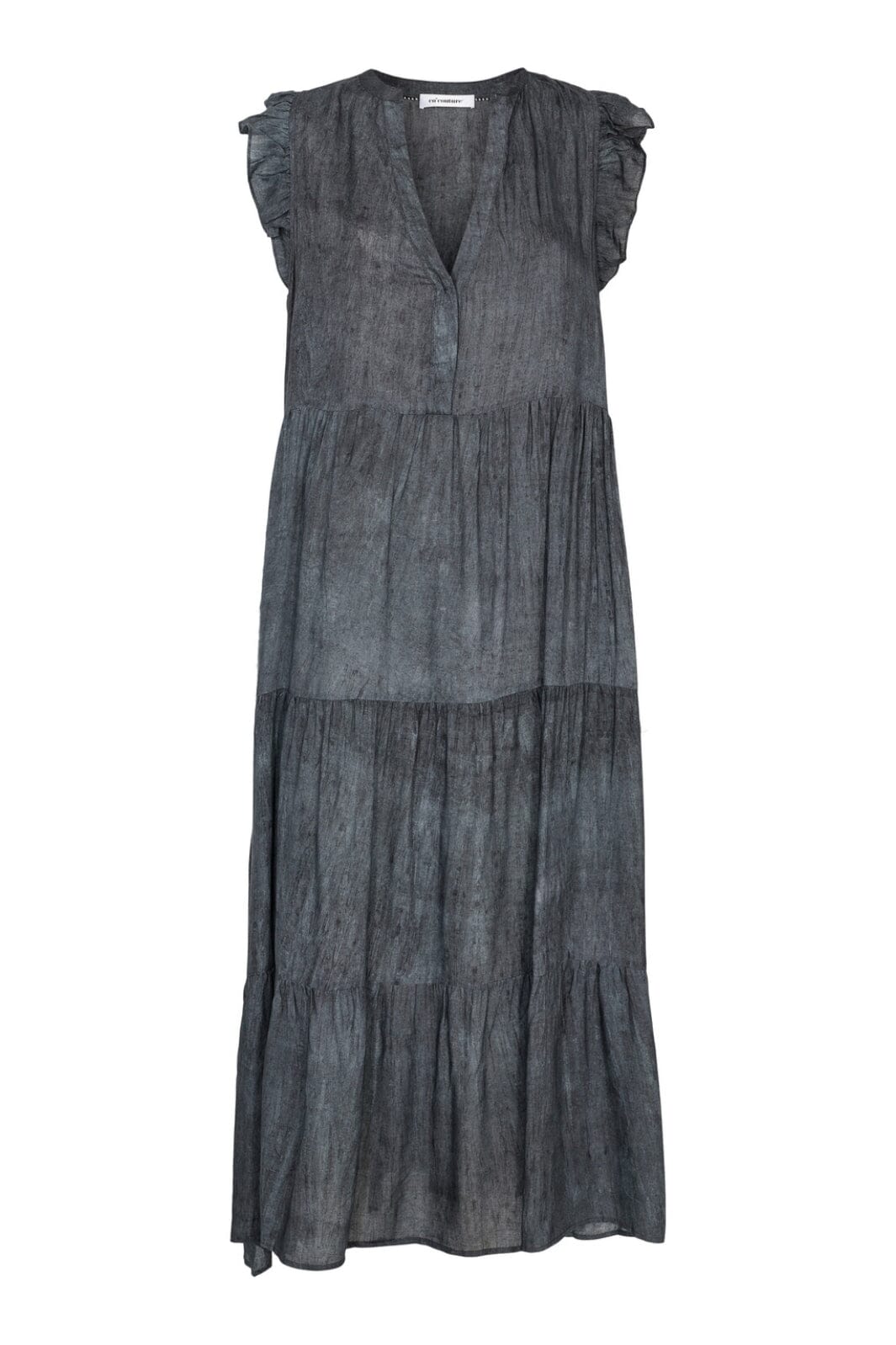 Forudbestilling - Co´couture - Cold Dye S/S Floor Dress - Dark Grey - (April) Kjoler 